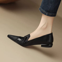 Damskie Plaskie, Niskie, Wsuwane Buty Z Noskiem W Szpic