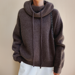 Damski Sweter z Golfem z Długim Rękawem Slim Fit