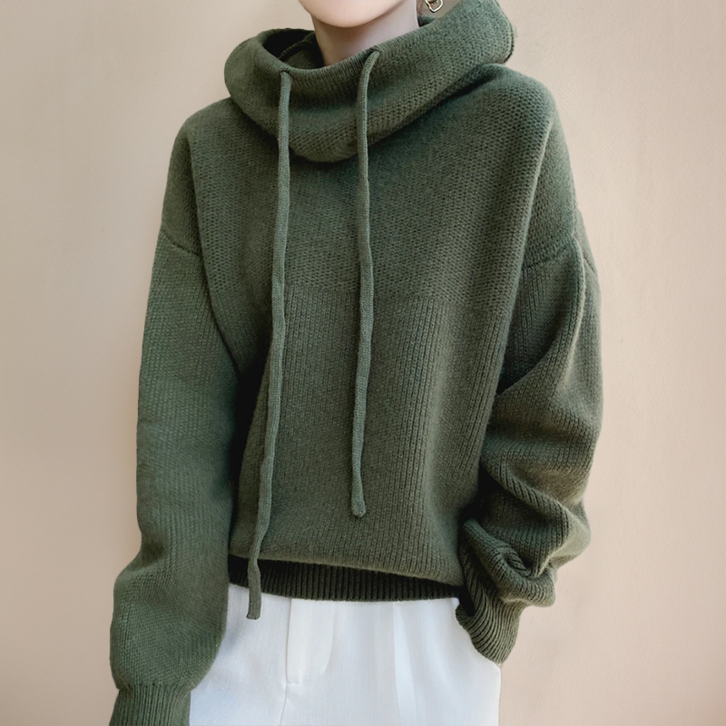 Damski Sweter z Golfem z Długim Rękawem Slim Fit
