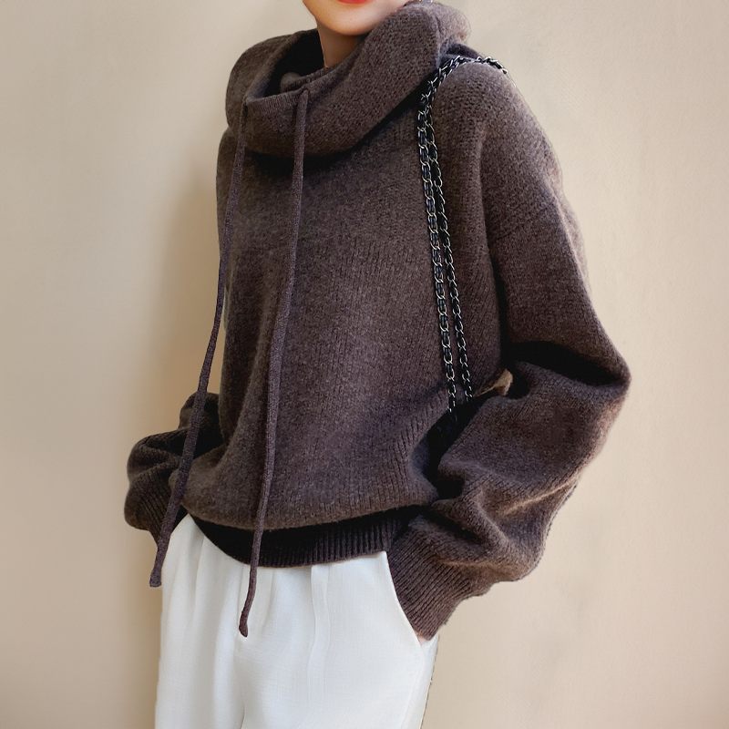 Damski Sweter z Golfem z Długim Rękawem Slim Fit