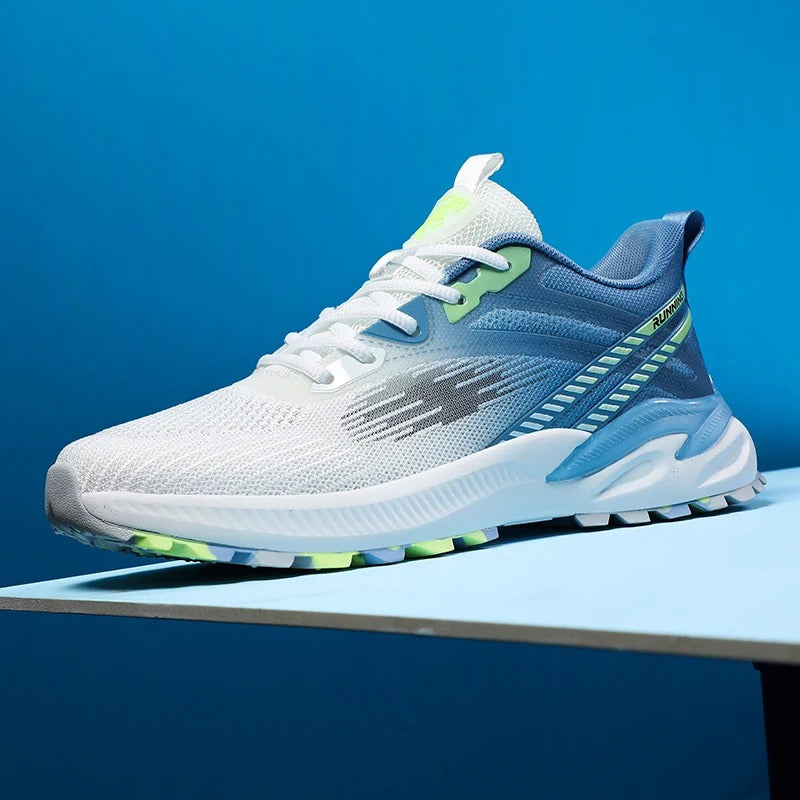 Męskie Sneakersy Biegowe z Siateczkową Cholewką i Amortyzowaną Wkładką