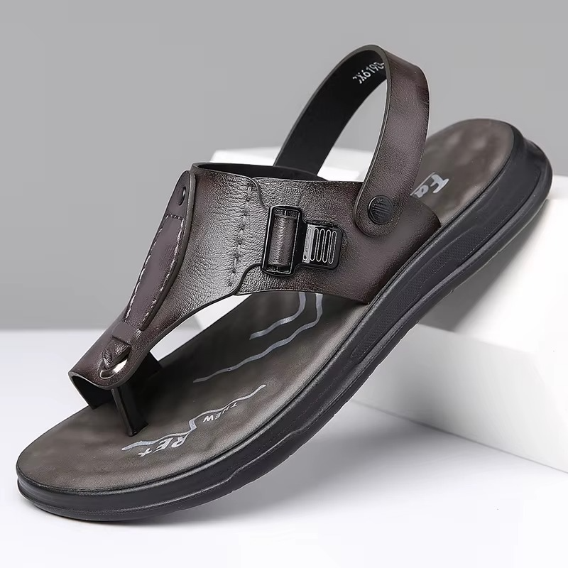Meskie Sandaly Z Regulowanymi Paskami Beach Breeze, Codzienne, Letnie