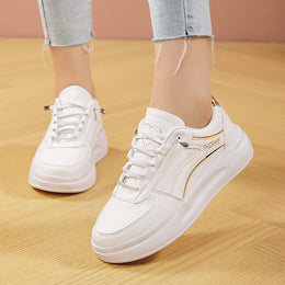 Damskie Buty Na Platformie Z Niskim Noskiem I Cholewką Z Mikrofibry W Rozmiarze Plus Size