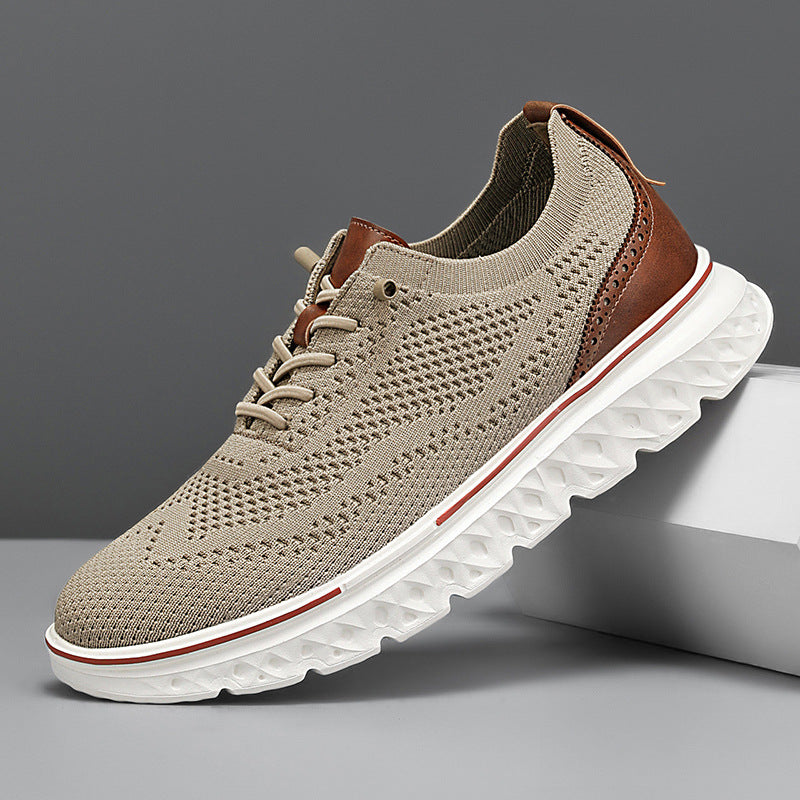 Męskie Lekkie Sneakersy Niskie Z Siateczkową Cholewką