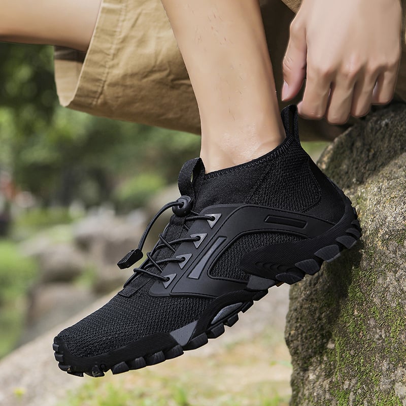 Męskie Buty Trekkingowe, Średniej Wysokości, Z Antypoślizgową Gumową Podeszwą, Obuwie Outdoorowe