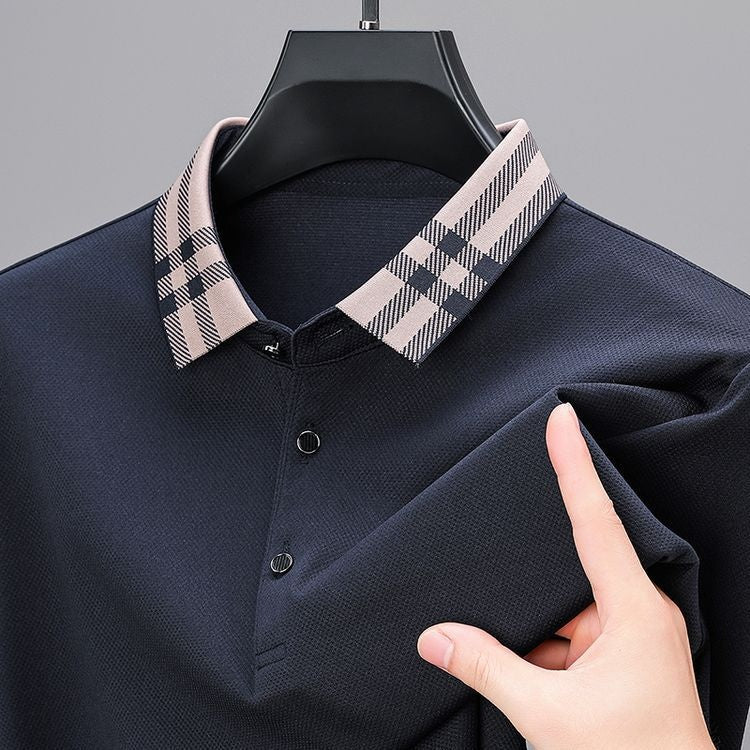 Męski Zimowy T-Shirt Z Długim Rękawem O Luźnym Kroju I Ociepleniu Polarowym Z Kołnierzykiem