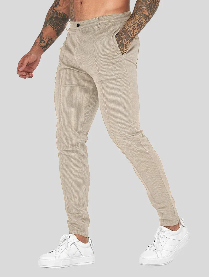 Spodnie Męskie Modern Fit Straight Leg Khaki