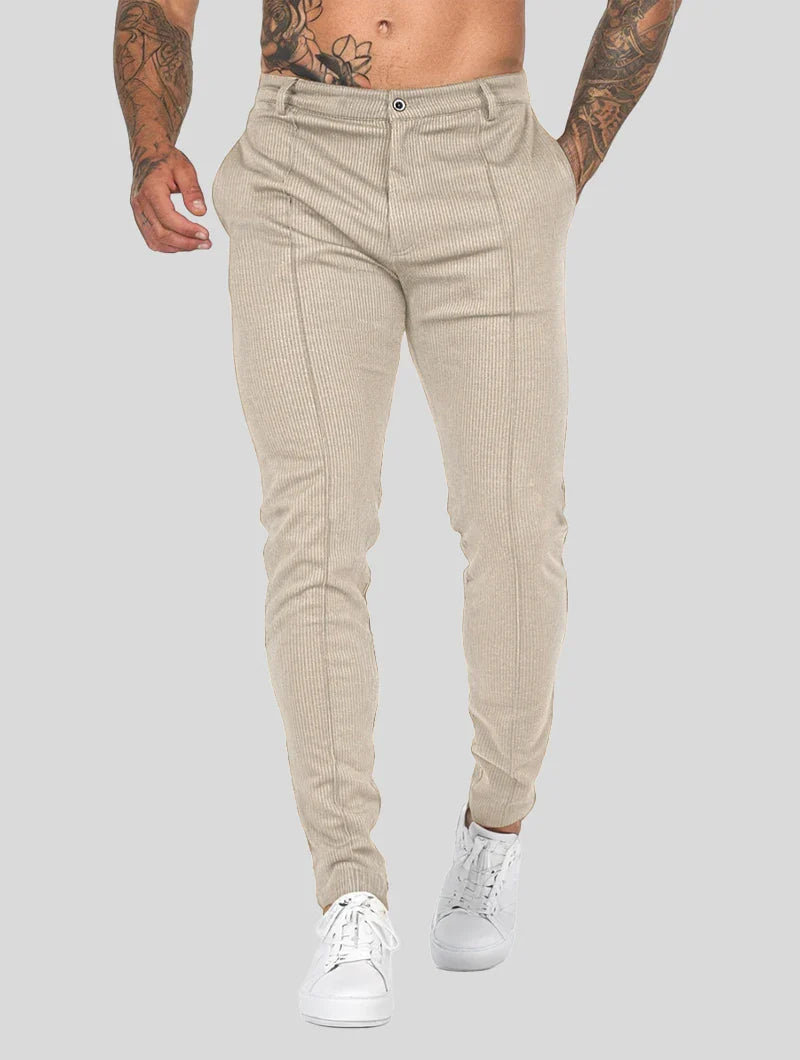 Spodnie Męskie Modern Fit Straight Leg Khaki