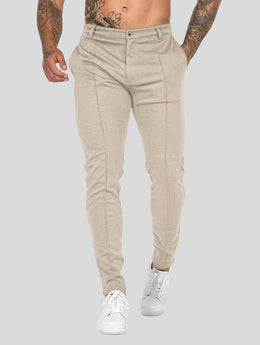 Spodnie Męskie Modern Fit Straight Leg Khaki