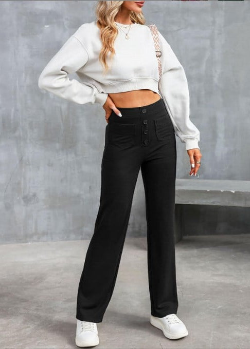 Damskie Spodnie Elastyczne Slim Fit z Gumką w Pasie