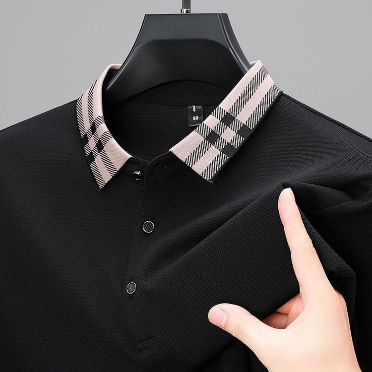 Męski Zimowy T-Shirt Z Długim Rękawem O Luźnym Kroju I Ociepleniu Polarowym Z Kołnierzykiem