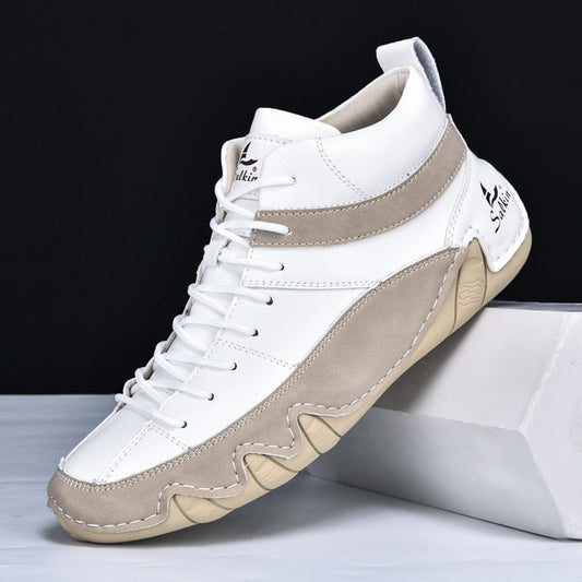Męskie Sneakersy Falowana Podeszwa Kontrastowe Panele
