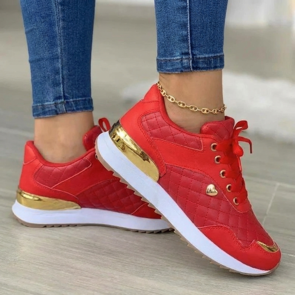 Damskie Lekkie Sneakersy Z Oddychającą Cholewką I Grubą Podeszwą