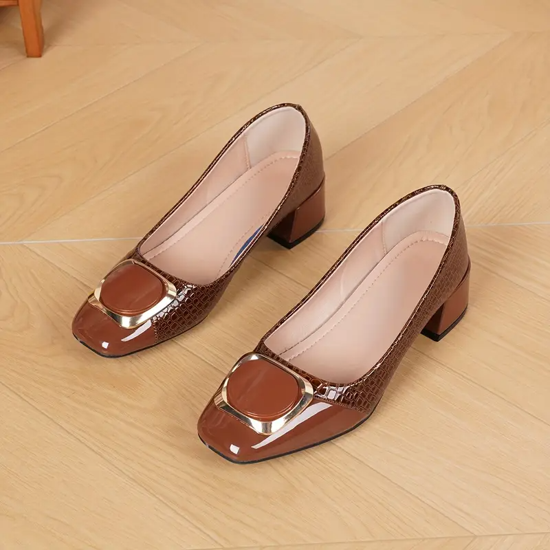 Damskie Czółenka Typu Slip-On Na Niskim Obcasie