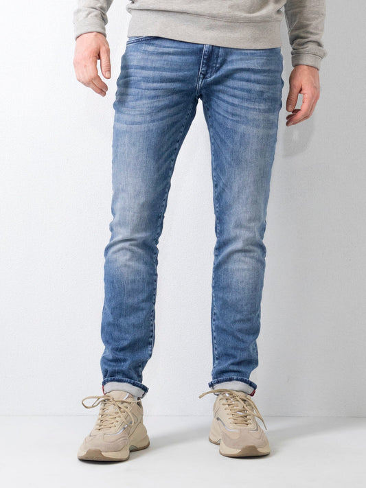 Męskie Jeansy Slim Fit z Klasycznym Układem Pięciu Kieszeni