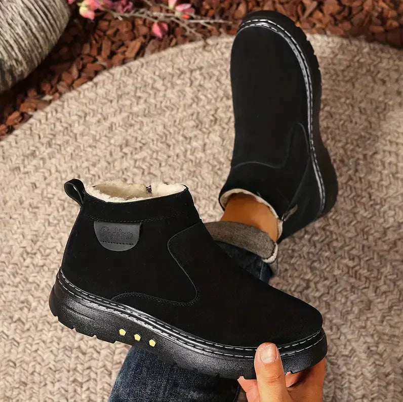 Męskie Buty Zimowe Z Podszewką Z Polaru, Amortyzowana Podeszwa, Antypoślizgowe