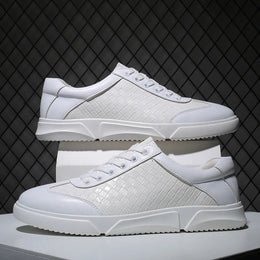 Męskie Sneakersy Wsuwane Wzór Kratki Amortyzowana Wkładka