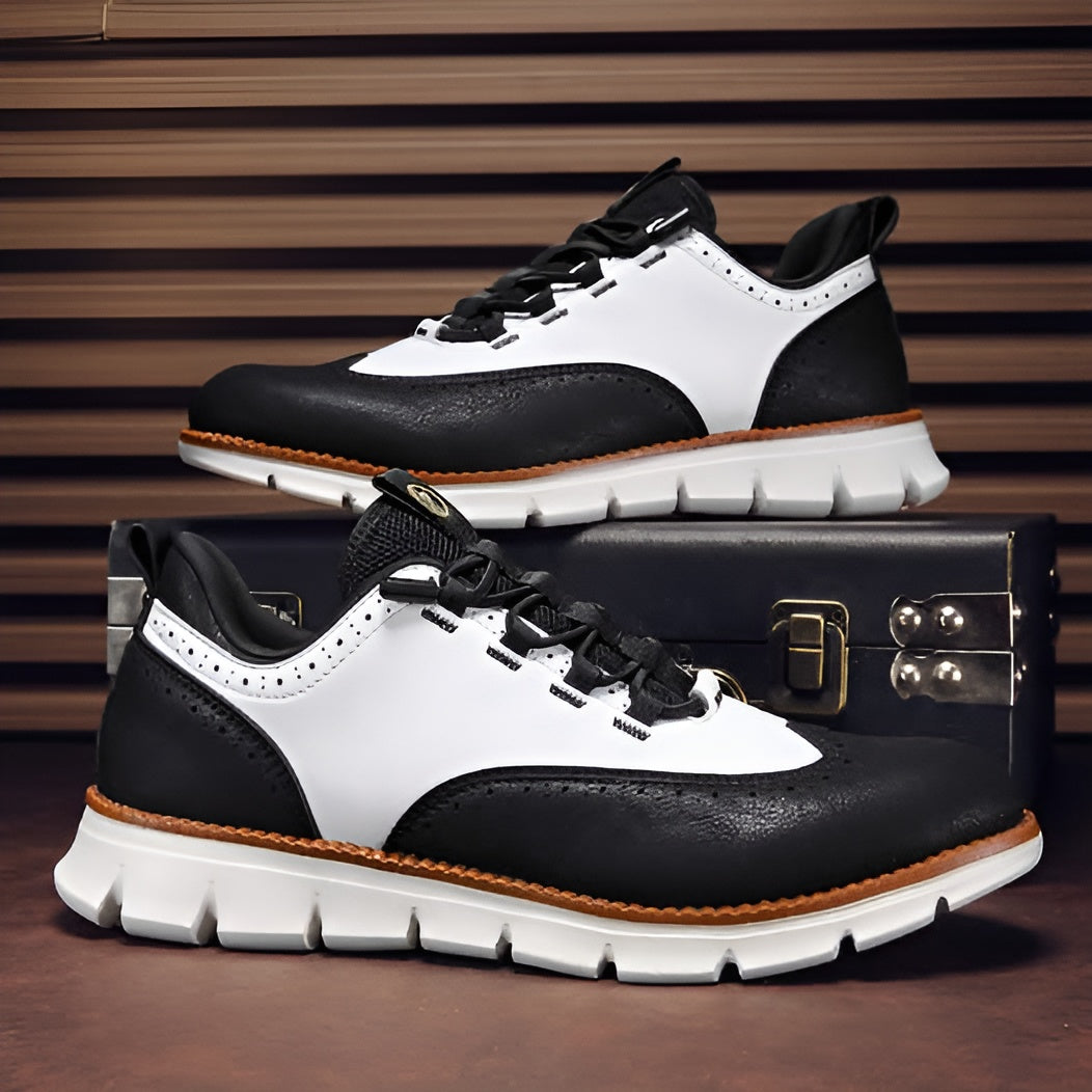 Męskie Buty Oxford Ze Sznurowaniem I Wkładką Memory Foam