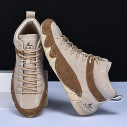 Męskie Sneakersy Falowana Podeszwa Kontrastowe Panele