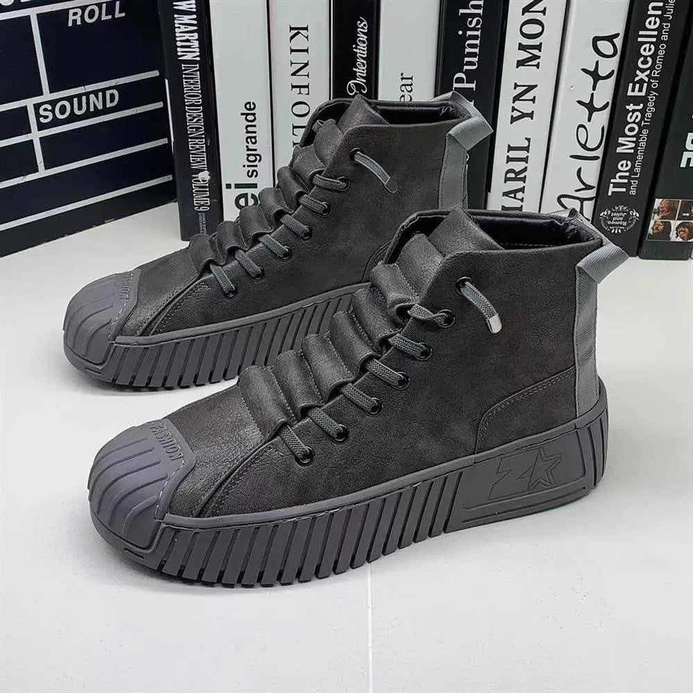 Męskie Buty w Stylu Brytyjskim z Płaską Podeszwą i Uniwersalną Podeszwą Zewnętrzną