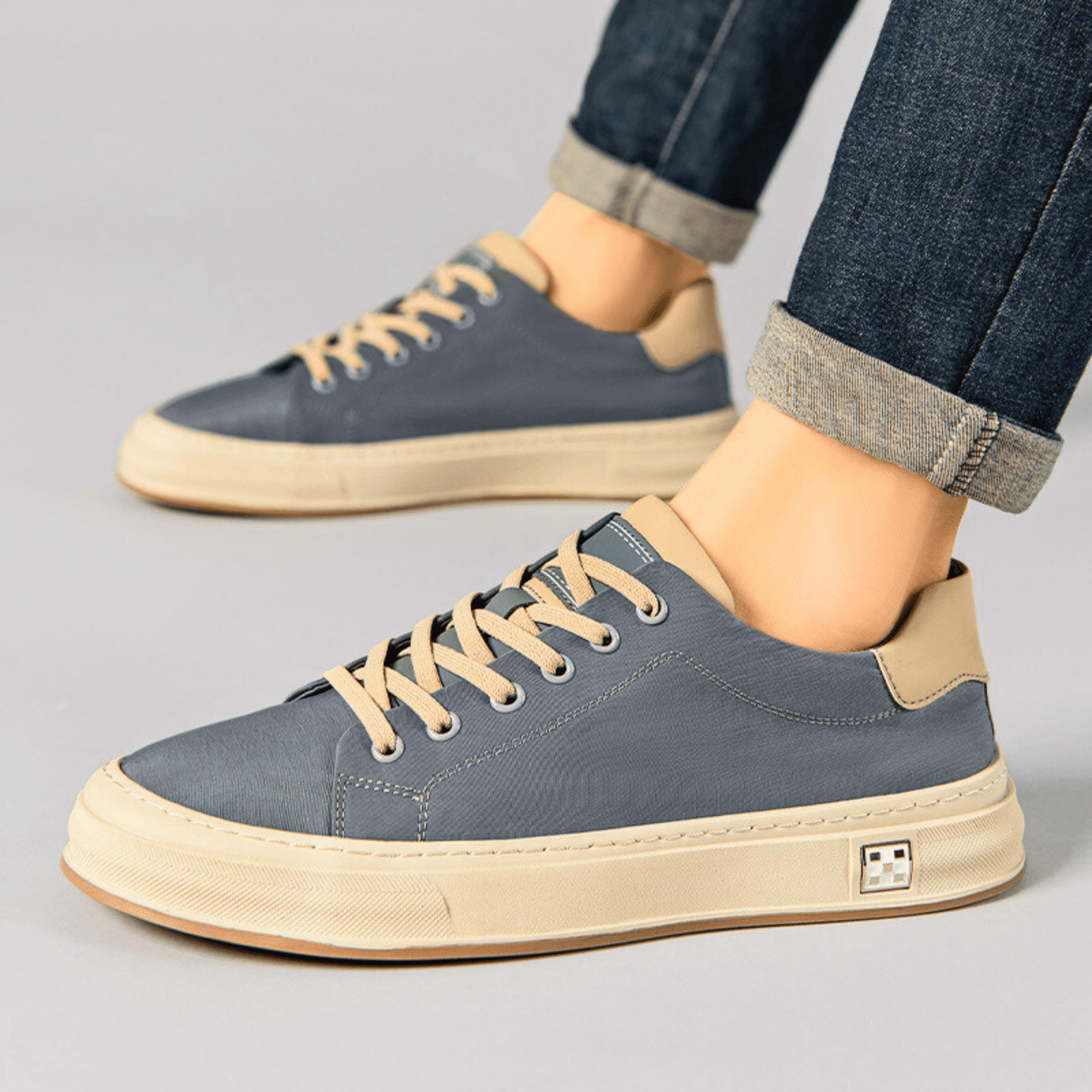 Męskie Sneakersy Niskie Oddychające Lekkie z Amortyzowaną Wkładką