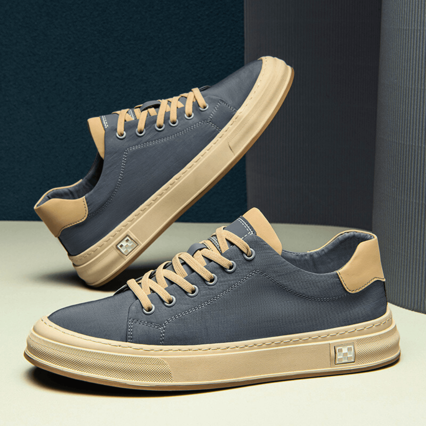 Męskie Sneakersy Niskie Oddychające Lekkie z Amortyzowaną Wkładką