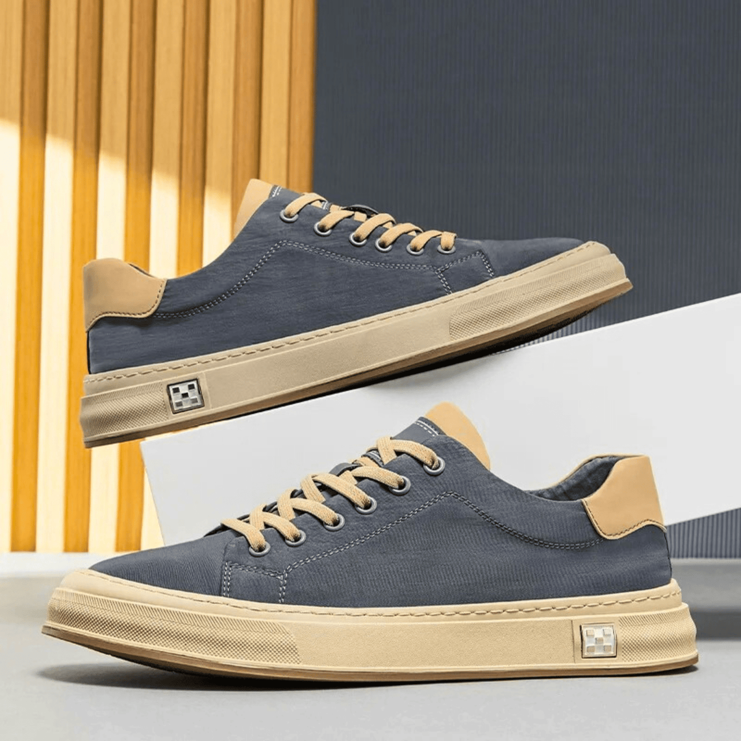 Męskie Sneakersy Niskie Oddychające Lekkie z Amortyzowaną Wkładką