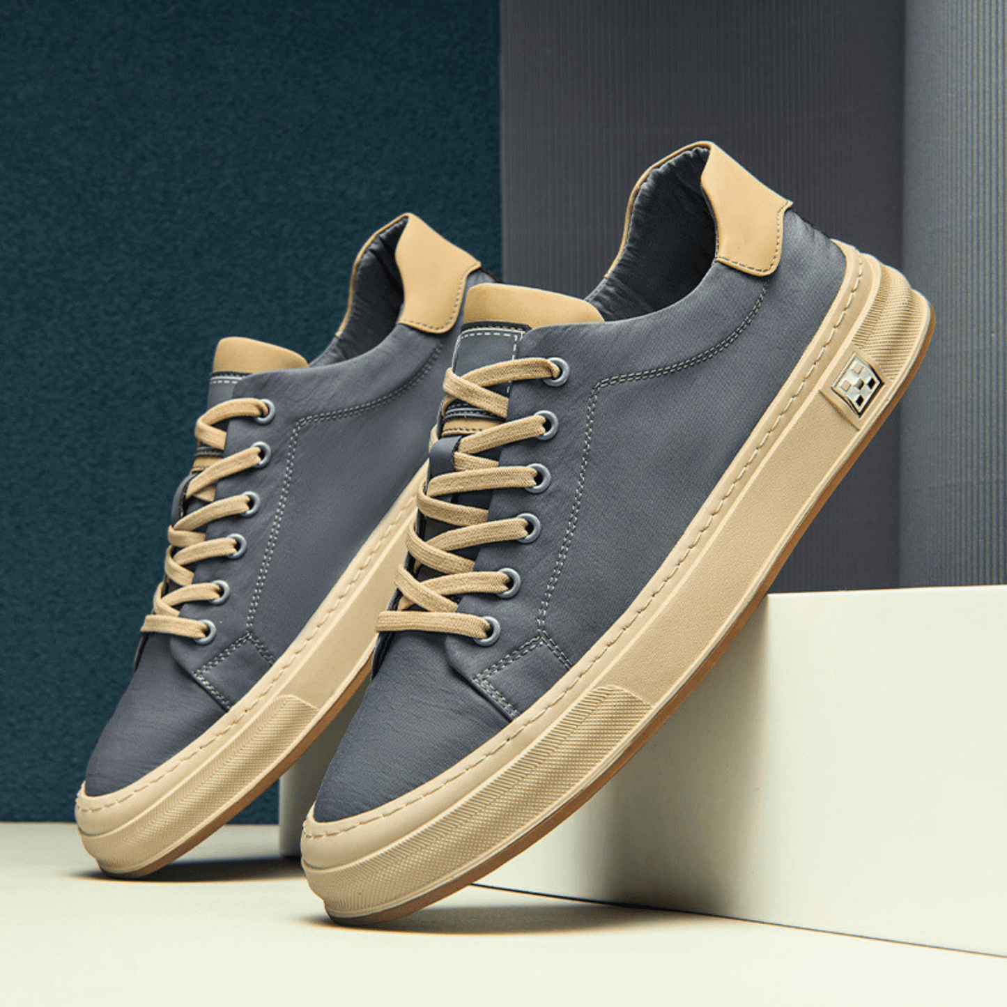 Męskie Sneakersy Niskie Oddychające Lekkie z Amortyzowaną Wkładką