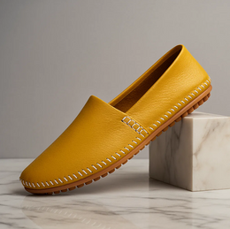 Męskie Mokasyny Typu Slip-On Z Ręcznie Szytymi Detalami I Gumową Podeszwą